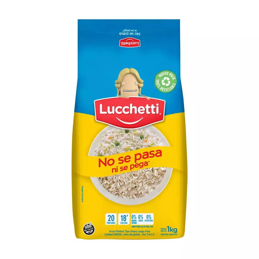 Arroz Lucchetti Parboil bolsa 1k