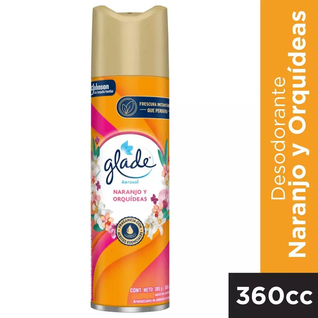 Desodorante Glade Naranjo y Orquideas 360 cc