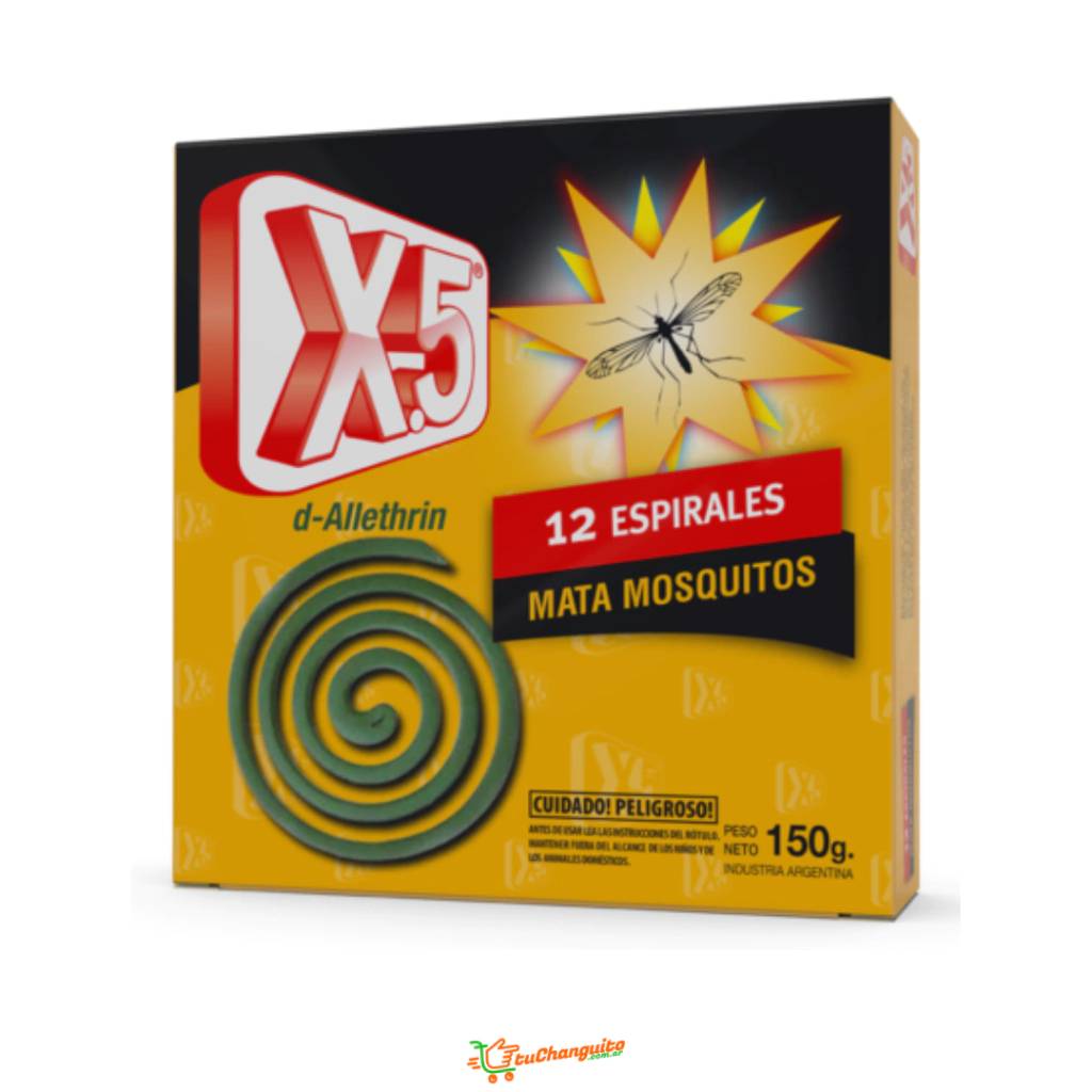 Espirales X5 mata mosquitos 12u