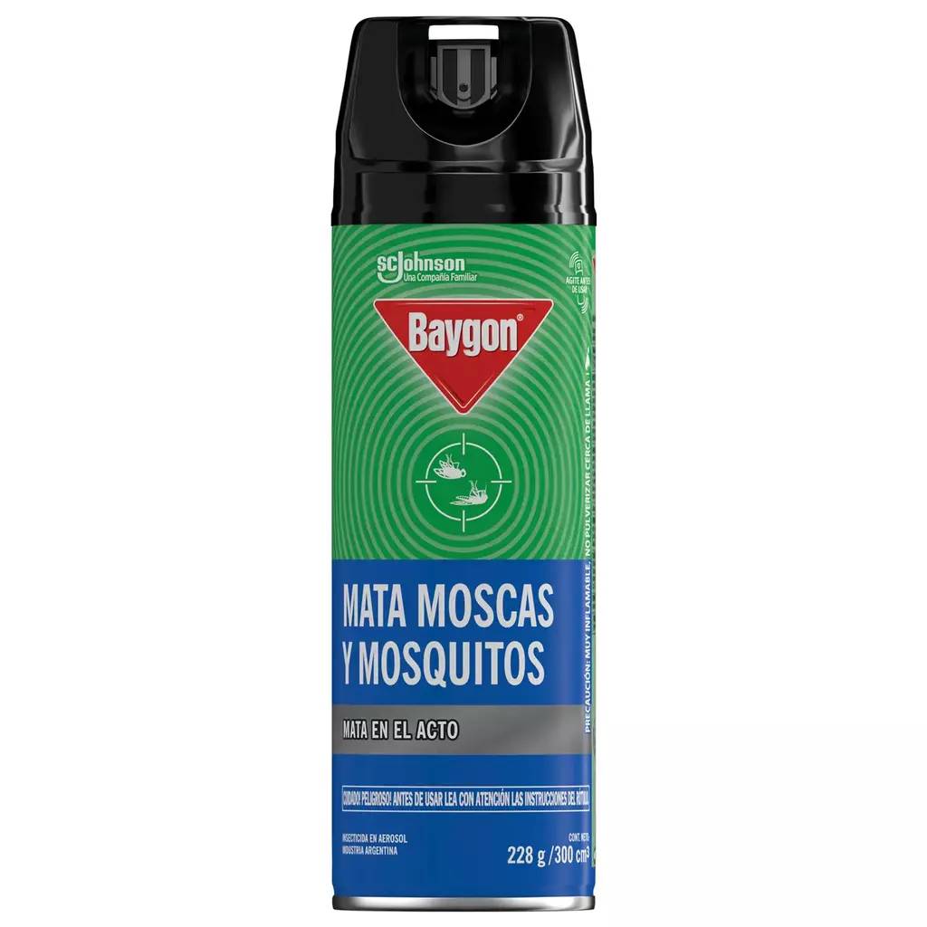 Insecticida Baygon mata moscas y mosquitos 300cc