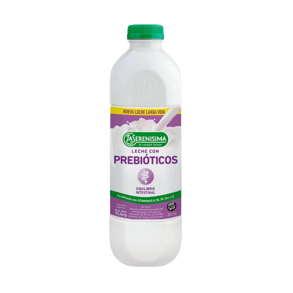 Leche fibra descremada La Serenísima uat con prebióticos 1 lts
