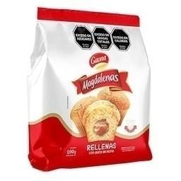 Magdalenas Gaona Sabor Vainilla rellenas de dulce de leche 200g