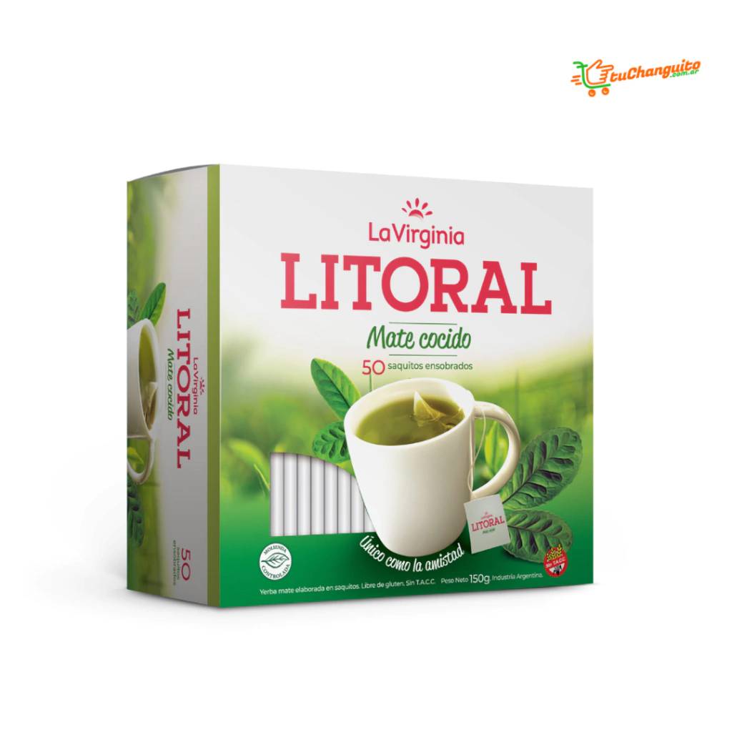 Mate Cocido La Virginia Litoral 50 saquitos ensobrados