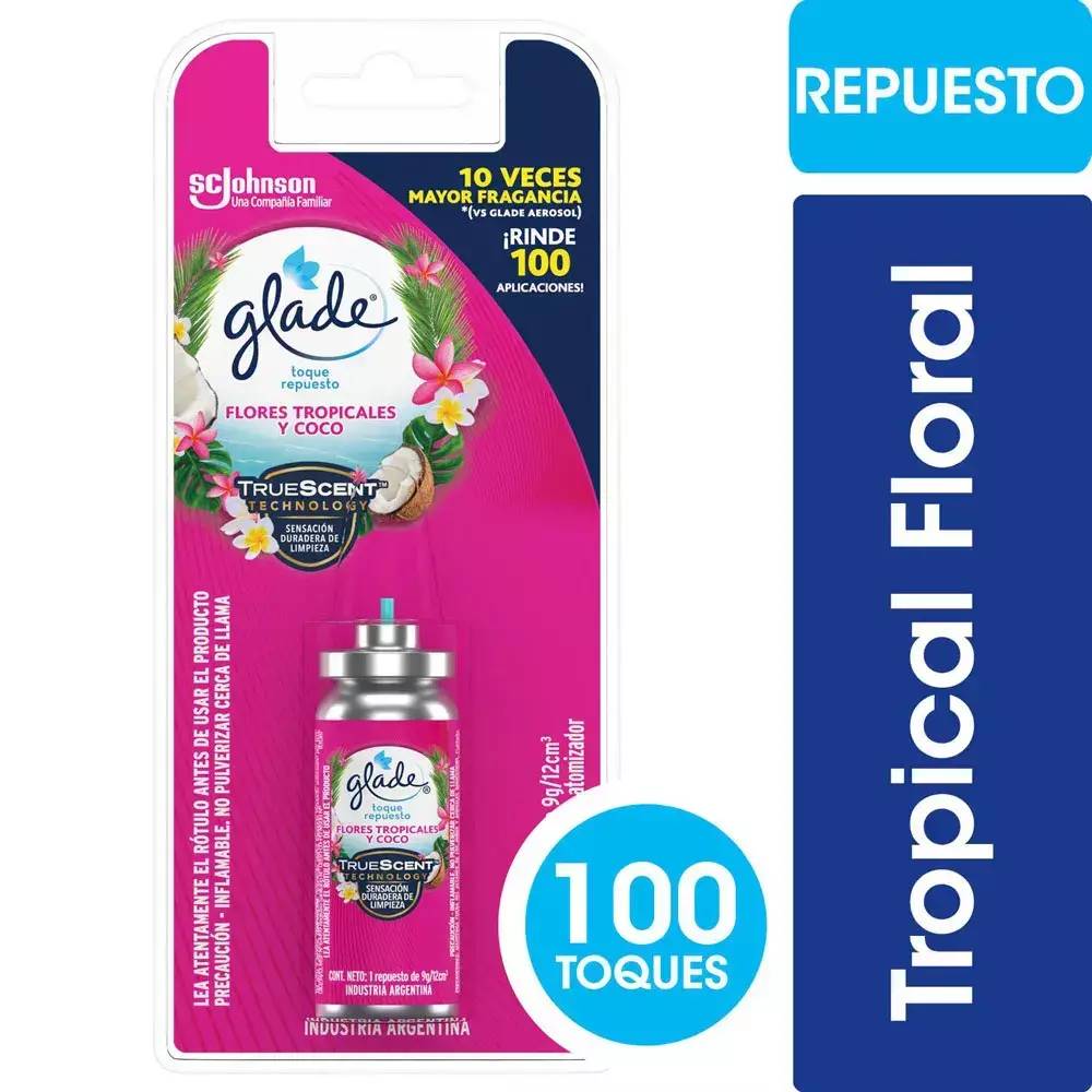 Repuesto Glade Toque Flores Tropicales y Coco 9gr