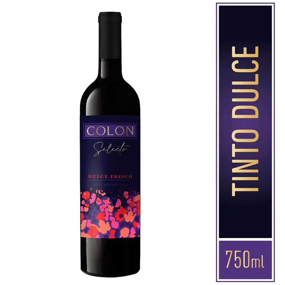 Vino Tinto Colon Selecto Dulce Fresco 750cc
